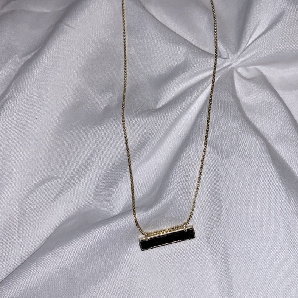 Kendra Scott leanor black bar necklace